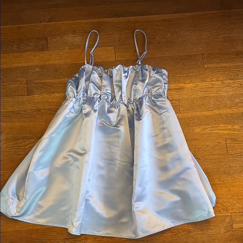 Vici Blue Babydoll Spaghetti Strap Dress